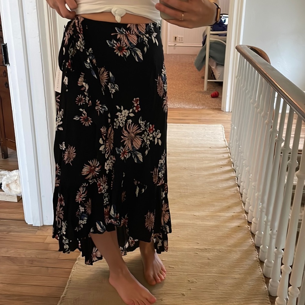 Cotton Candy LA midi high-low wrap skirt